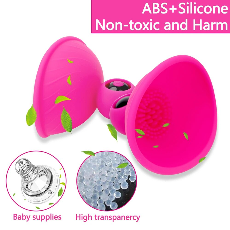 Nipple Tongue Lick Sucker Vibrator Sex Tos for Women Suction Cup Vibrator Breast Pump Massage Chest Enlarg_voghion.com