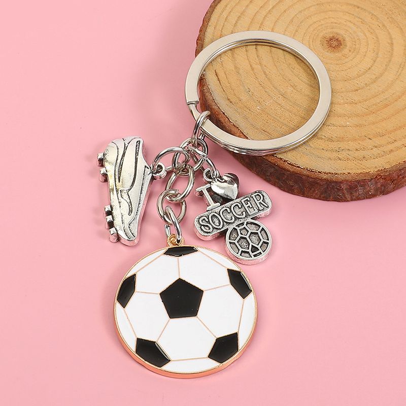 Portachiavi commemorativo in lega con ciondolo a forma di goccia per appassionati di sport calcistici, borsa per la scuola, accessori_voghion.com