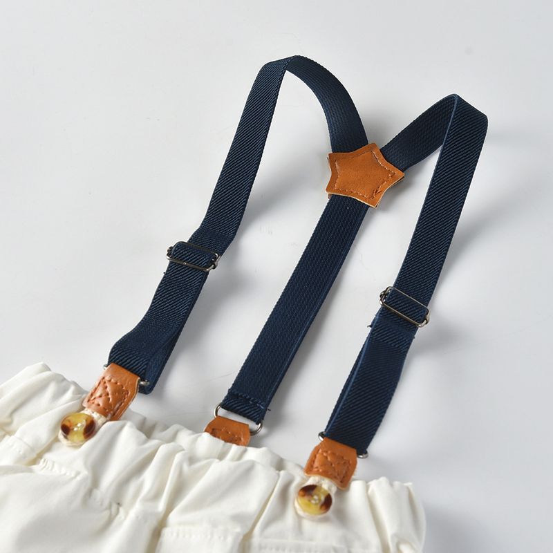 Kinderkleidung Kinderkleidung Jungen Sommer neue zweifarbige karierte Kurzarmhemd Trägerhose zweiteilige Abschlussleistungskleidung_voghion.com