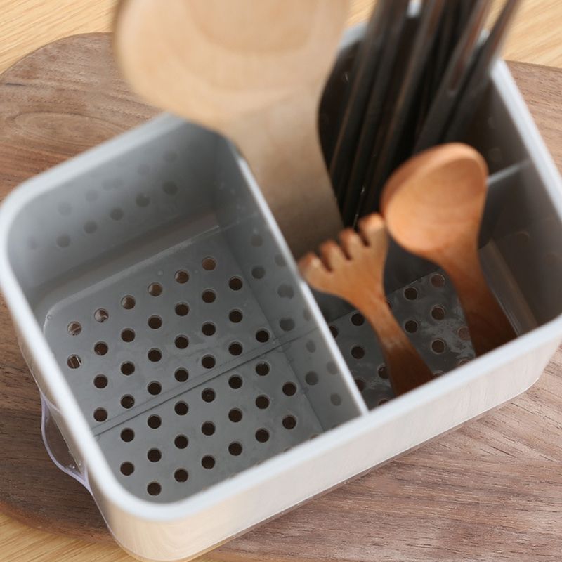 Double Layer Cutlery Drain Rack - Chopsticks & Utensil Storage | Stainless Steel | Drip Tray_voghion.com