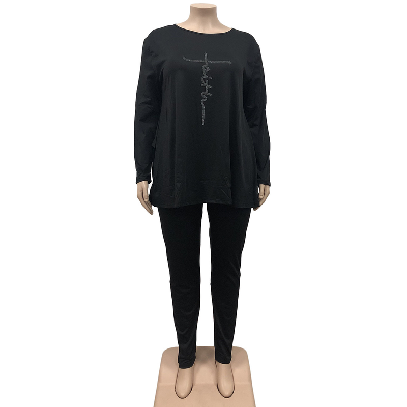 Women's Clothing Independent Site New Fashion Large Size 5XL Printed Casual Suit_voghion.com