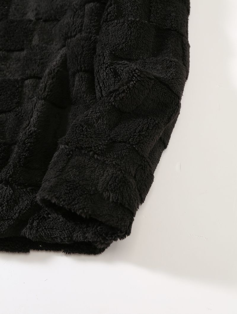 Übergroßer Fleece-Hoodie für Herren – Winter-Pullover mit Sherpa-Futter und Karomuster (S-XXL)_voghion.com