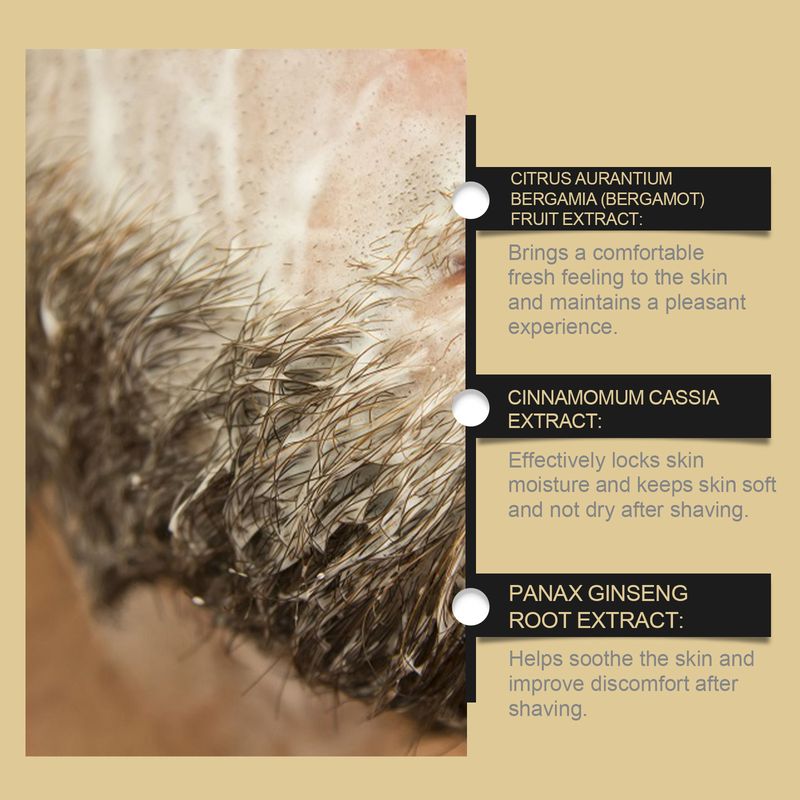 EAST MOON Bergamot Men's Shaving Soap Gently Cleanses and Cares for Beards, Hydrating and Moisturizing Care_voghion.com