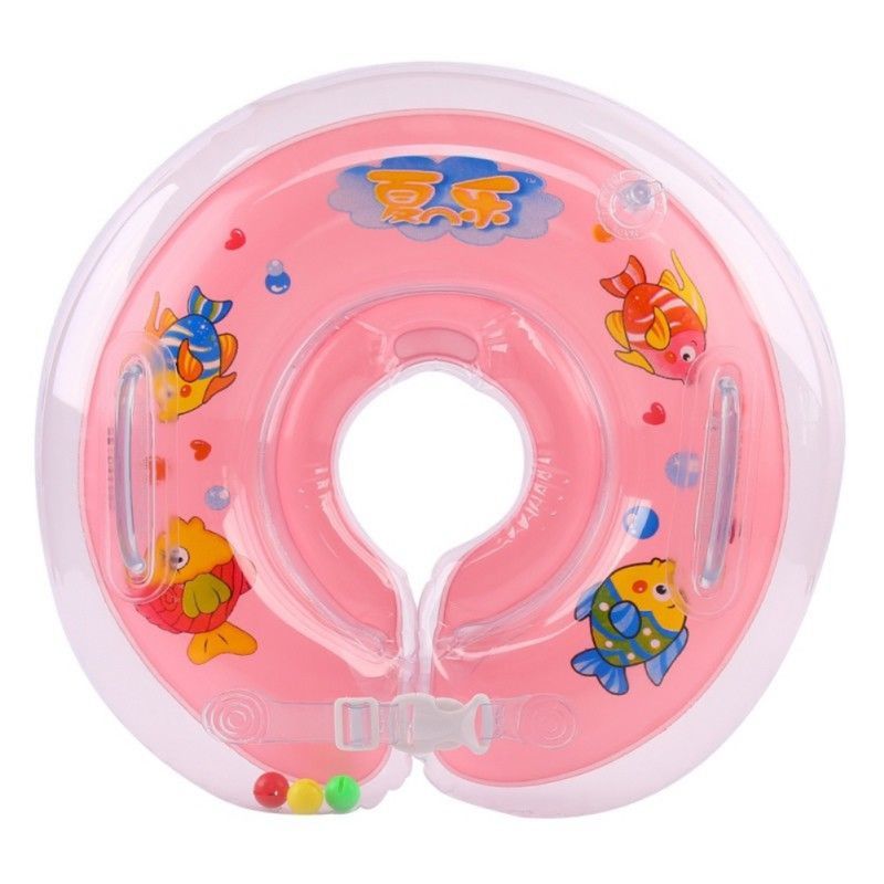 Svømning Badning Oppustelig Sikkerhedshals Ring Tube Float Circle til Baby Børn_voghion.com