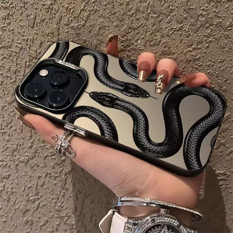 Dark Double Snake For Iphone16 Mobile Phone Case New Iphone15promax European And American Wind 14/13/12 Pro_voghion.com