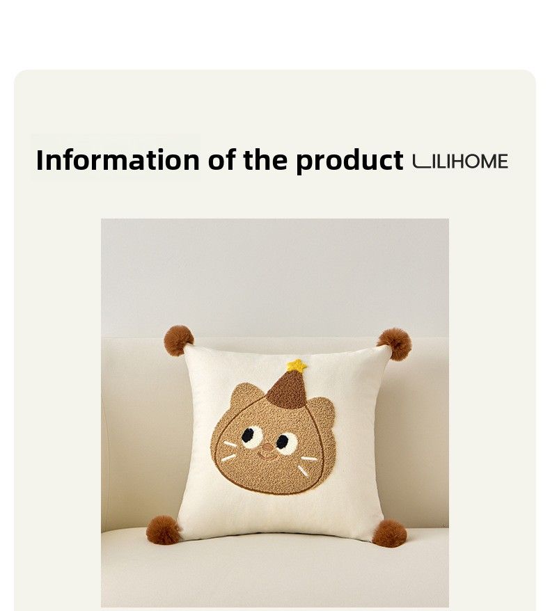 Cuscino per divano in stile crema, per soggiorno, camera da letto, comodino, auto, ufficio, cuscino per pisolino, federa rimovibile e lavabile_voghion.com