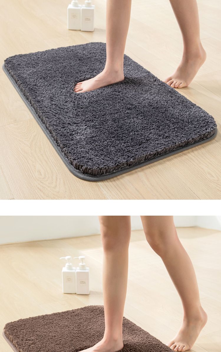 Plush Bathroom Rug - Super Absorbent & Non-Slip Square Floor Mat For Bathroom & Shower (Soft & Thick Memory Foam Carpet)_voghion.com