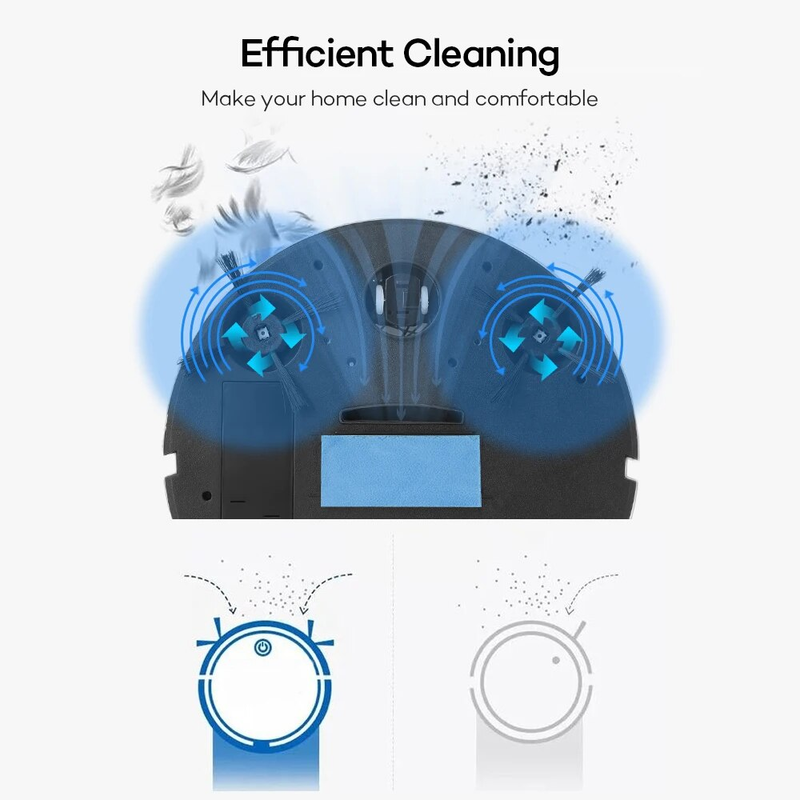 2024 New USB Rechargeable 5-in-1 Robot Vacuum Cleaner Automatic Cleaning Sweeping Machine Wet Mopping Vacuum Cleaners Robot_voghion.com