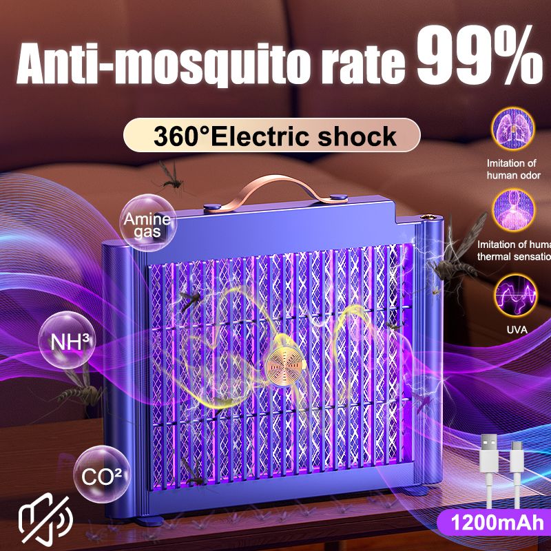 Led Mosquito Killer Lamp USB Killer Bionic Fyysinen Hyttysloukku Turvallinen Lapsille Ultraviolettivalo Vahva Sähköisku Bug Zap_voghion.com