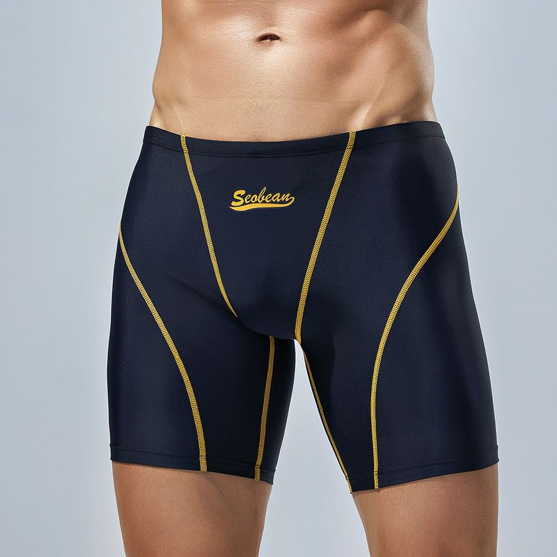 Neue Mode für Männer Low Taillierte Lange Boxer Badehose Heißer Frühling Hosen männer Badeanzug Badehose Großhandel_voghion.com