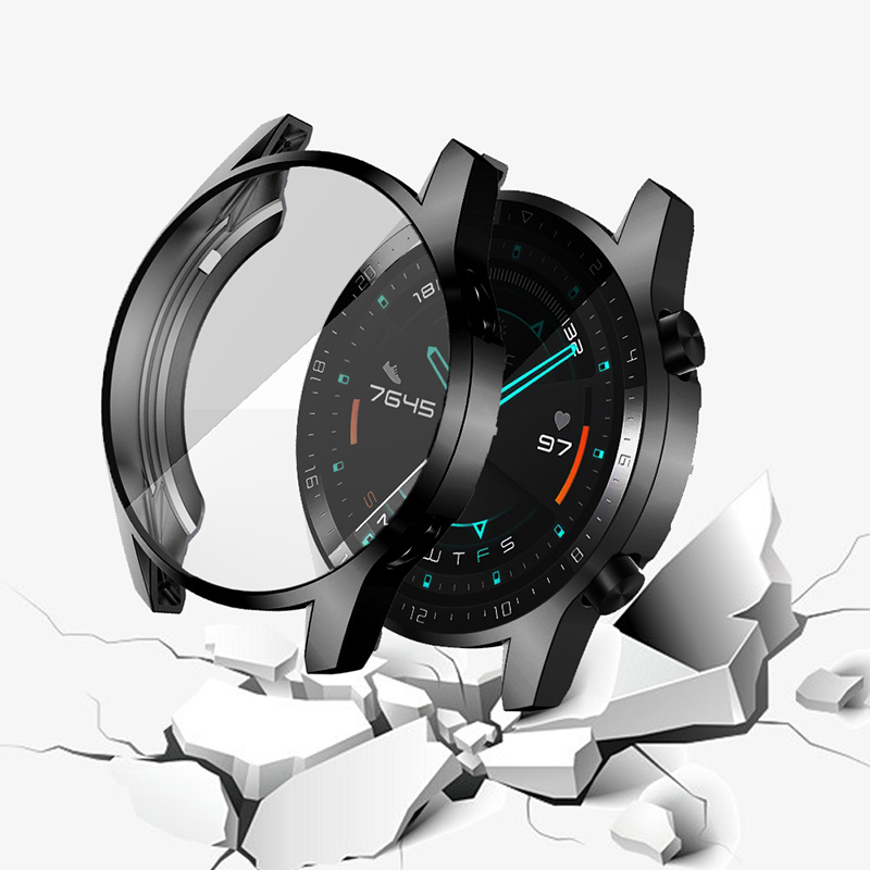 TPU etui til Huawei ur GT 2e GT 2 46 mm bånd Watch GT3 46 mm/GT2e/GT3 Pro blød All-Around Screen Protector cover kofanger Cases_voghion.com