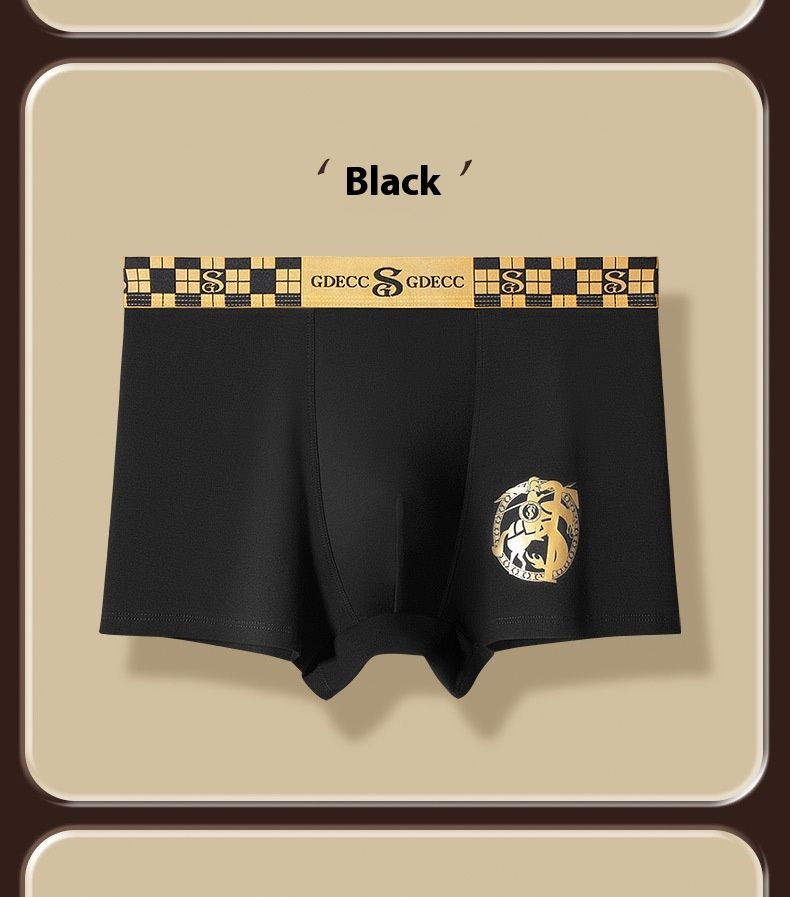 GDECC Biancheria intima da uomo in cotone traspirante, confortevole, antibatterico, vita media, angoli piatti, pantaloncini a quattro angoli, regalo_voghion.com