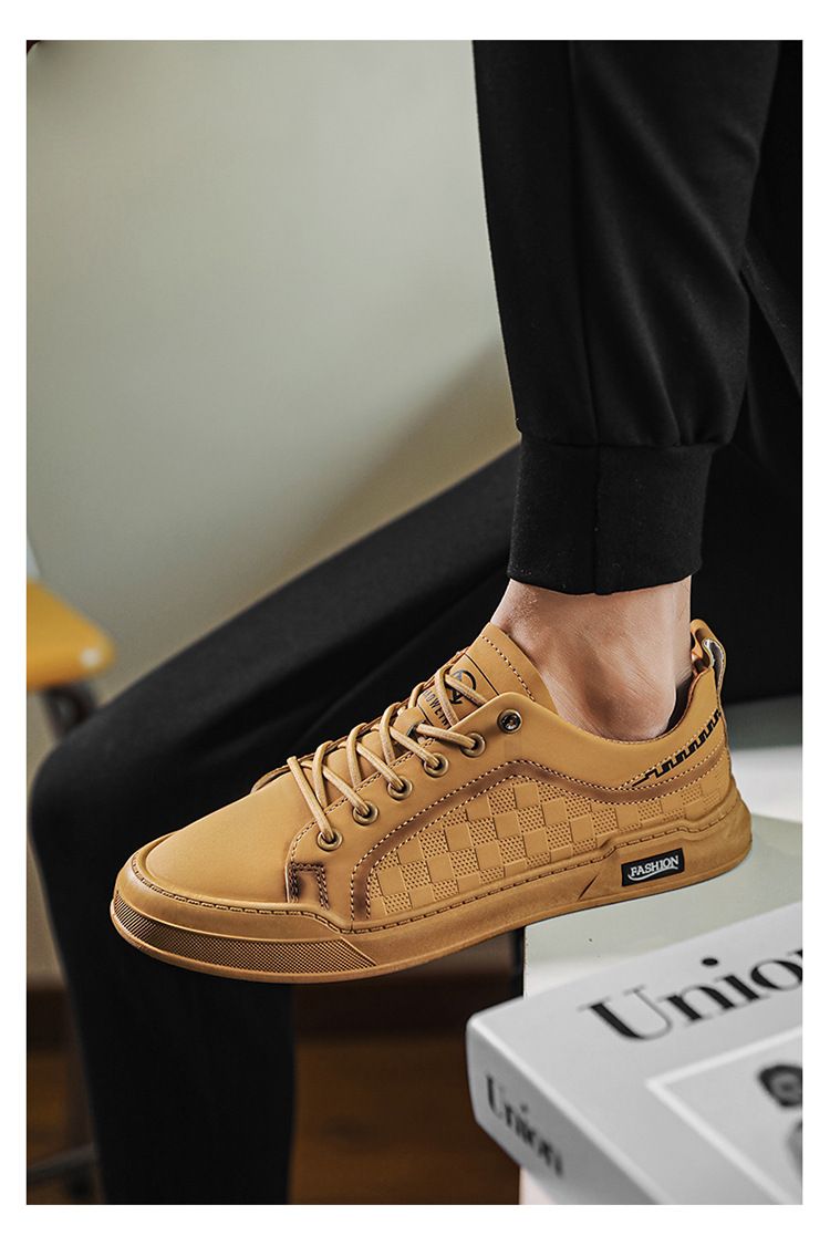 Men's 2024 new summer breathable work board men's wear-resistant and comfortable casual leather black labor protection_voghion.com
