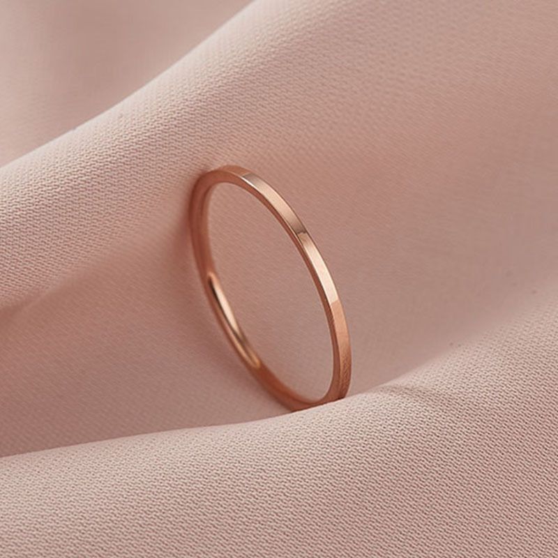Hot Selling New Ultra-Thin Titanium Steel For Women, Non-Fading Couple's Index Tail Ring, Simple Finger Ring Jewelry_voghion.com