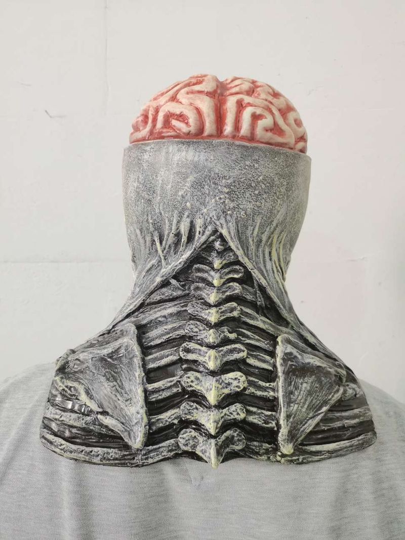Unisex Scary headgear funny scary screaming latex mask Halloween skull mask_voghion.com