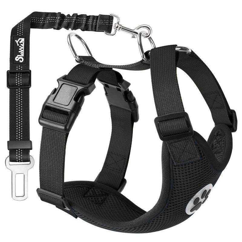 Nova coleira de tecido de poliéster para cães médios e grandes, peitoral refletivo industrial para animais de estimação_voghion.com
