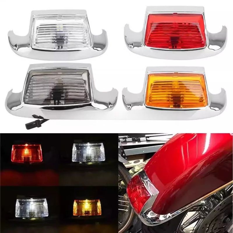 Front Rear Fender Decorative Light For Harley Electra Glide Road King FLSTC FLSTN 97-2013 Motorcycle Fender Tip Light Lamp Edge_voghion.com