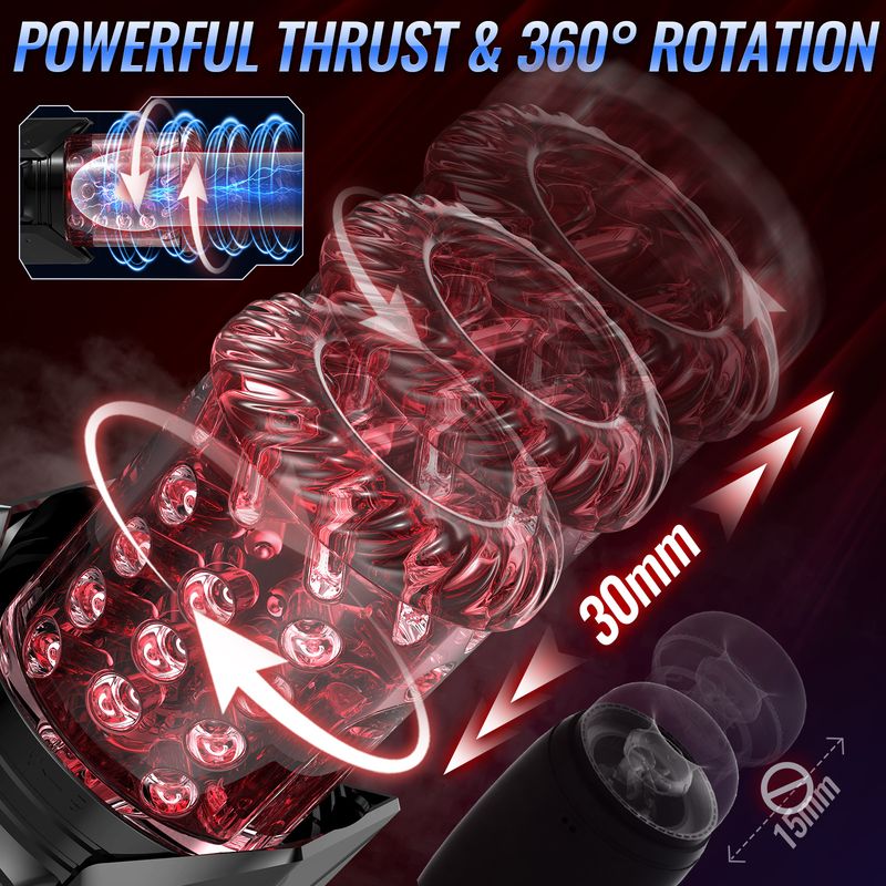 Gatlin Men's Automatic Retractable Rotary Plane Cup Electric Automatic Clip Suction Masturbator Sex Products_voghion.com