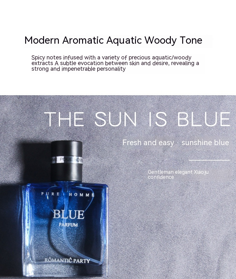 Explosiver Charme Herrenparfüm Geschenkbox Langlebiger leichter Duft Blue Student Cologne Set Großhandel 60ML_voghion.com