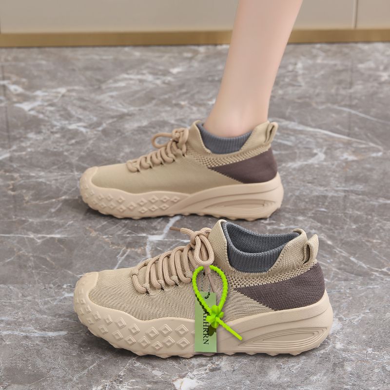 Couple Flyknit Socks Breathable Thick Bottom Multifunctional Sneakers_voghion.com