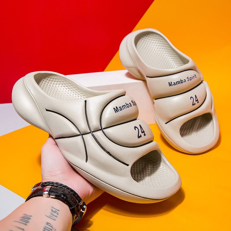 Men's Women's Sports Thick Soft Sole, Anti Slip, And Sense Of Stepping On Feces. Basketball Slippers With A Straight_voghion.com