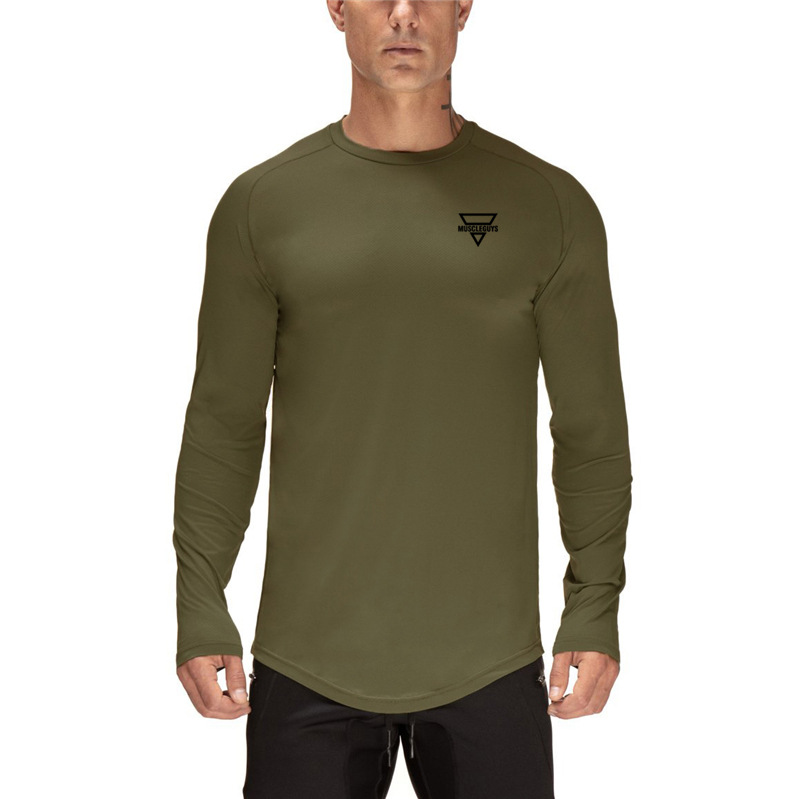 Fitne Long leeved Mucle Men' Tight Fit Brother T-hirt Quick drying Meh Sport Top Compreion Training GYM_voghion.com
