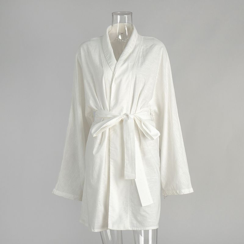 Abito lungo in lino e cotone per donna 2025 autunno e inverno, nuovo stile, casual, comodo, abito da spiaggia_voghion.com