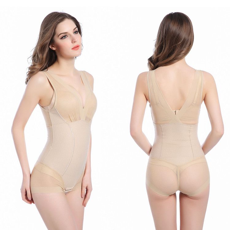 Summer Ultra-thin Seamless Boneless Comfortable Body Corset Postpartum Abdominal Shapewear One-piece Breathable Pinhole_voghion.com
