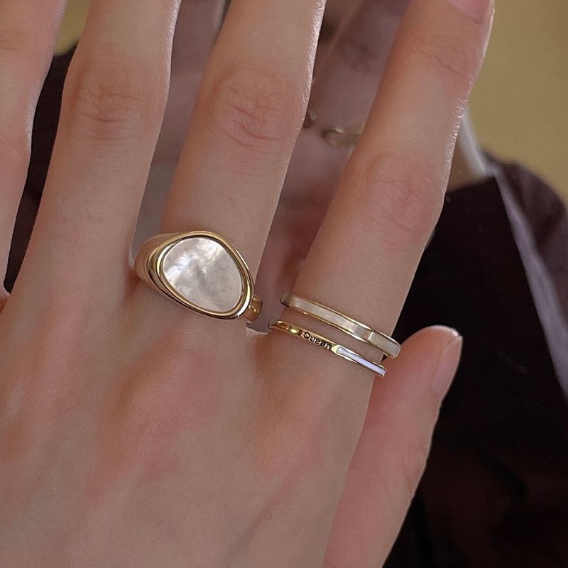 Anello con dito aperto, stile minimalista, di alta moda, stile verde smeraldo, per donna_voghion.com