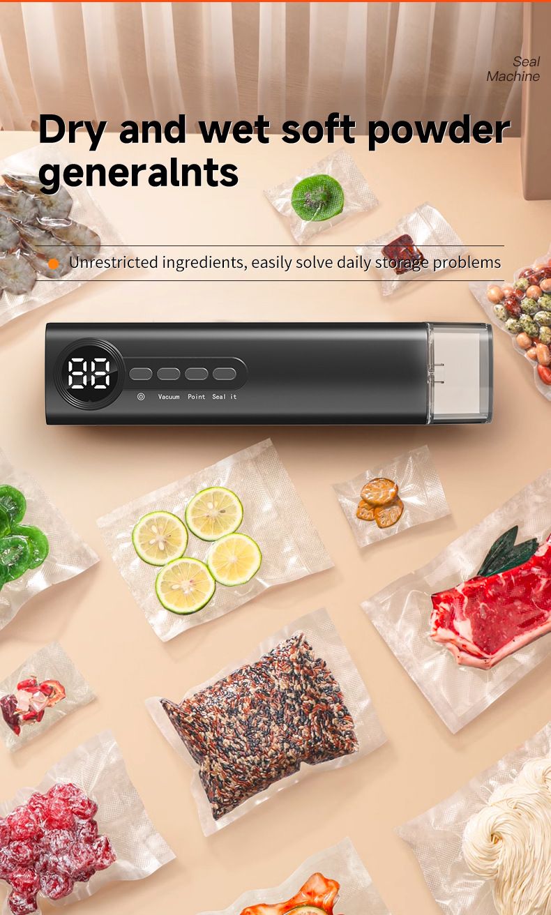 Mini sigillatrice sottovuoto USB - Macchina sigillatrice per sacchetti alimentari ricaricabile per uso domestico per il confezionamento in cucina_voghion.com