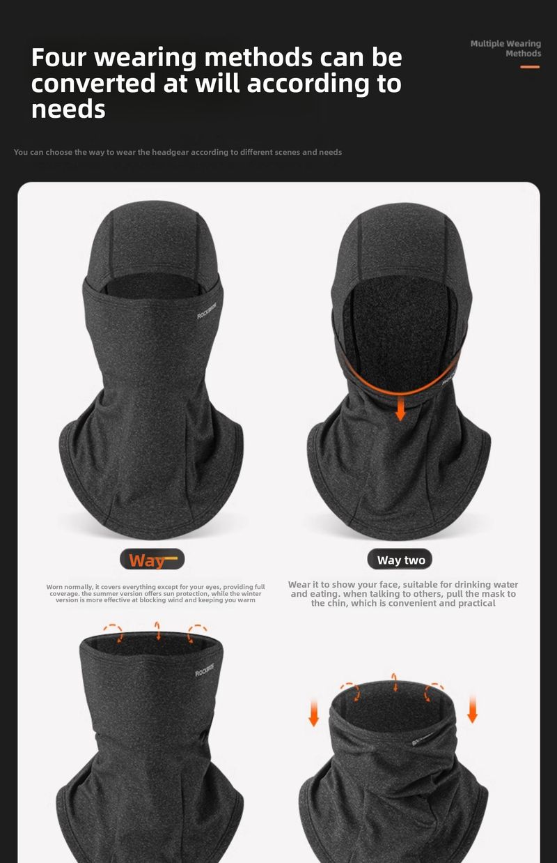 Rock Brothers, copricapo da sci, da motociclista, in pile, antivento, caldo, per autunno e inverno, sciarpa per uomo e donna_voghion.com