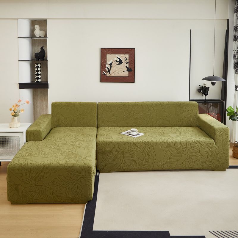 Copridivano Jacquard – Copridivano elastico a copertura totale, anti-gatto e antiscivolo, adatto a divani componibili/divani a due posti_voghion.com