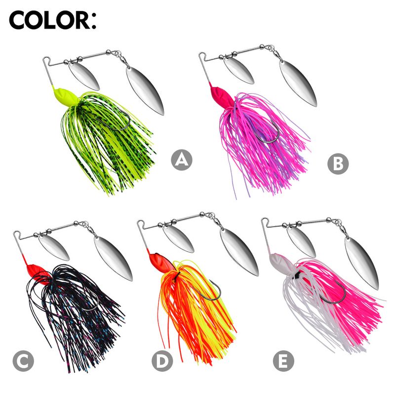 Anti-Hook Bottom Beard Man Lure 10G 14G Tassel Spinnerbait Sequin Lifelike Bait_voghion.com