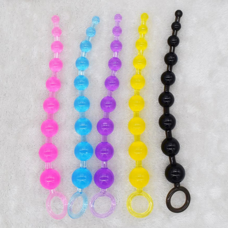 Super Long Silicone Butt Plug Anal Beads Ball Sex Toy for Beginners Man Women_voghion.com