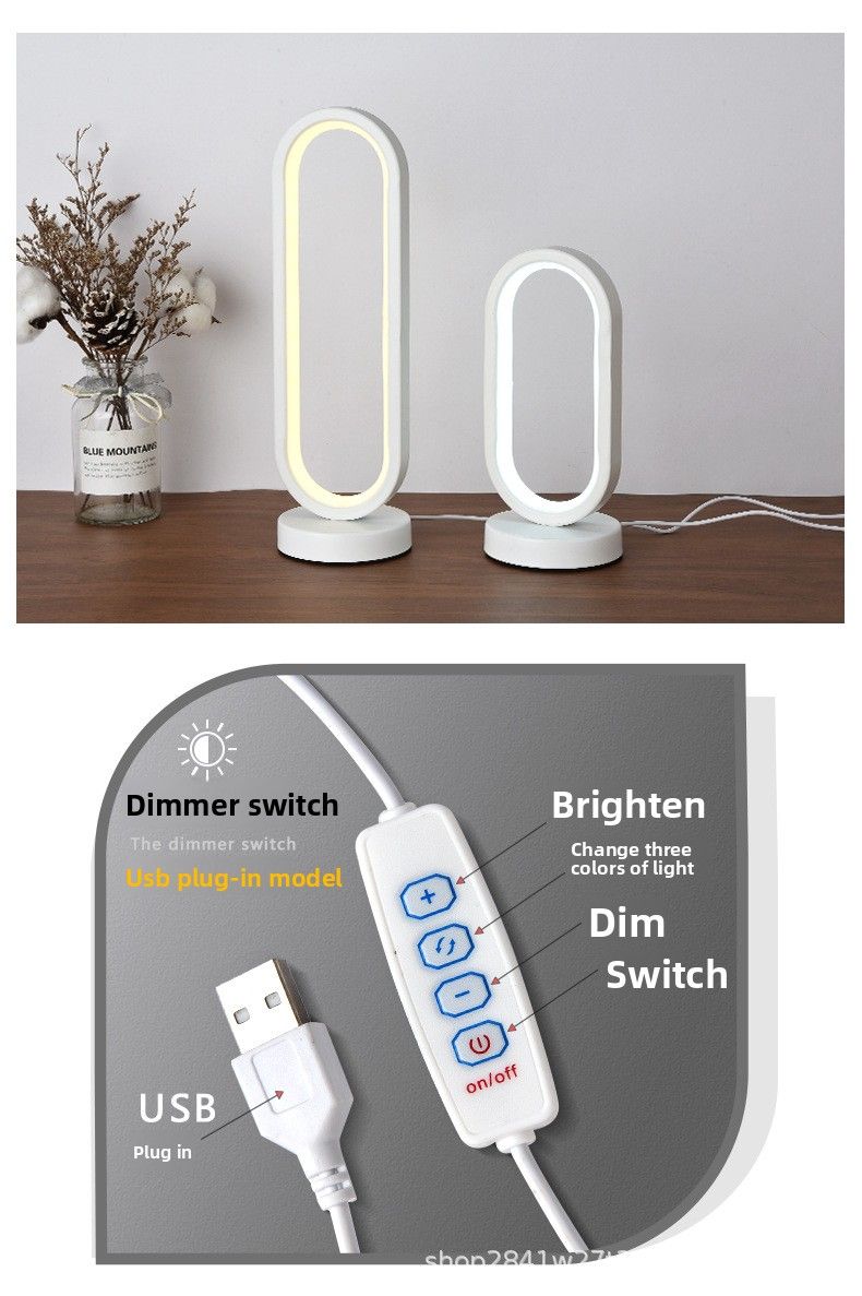 Schlafzimmer Nachttisch Nordic Einfache USB Student Schlafsaal Gemütliche Atmosphäre LED Nachtlicht Leselampe_voghion.com