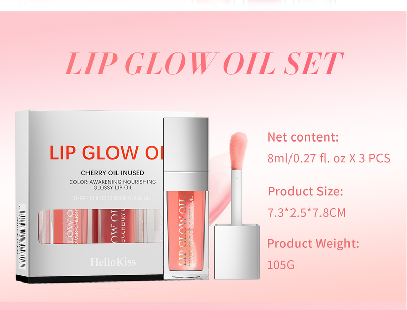 Makeup Hellokiss Lip Balm Set 3in1 Idratante Lip Gloss Specchio Lip Gloss Trasparente Lip Gloss_voghion.com