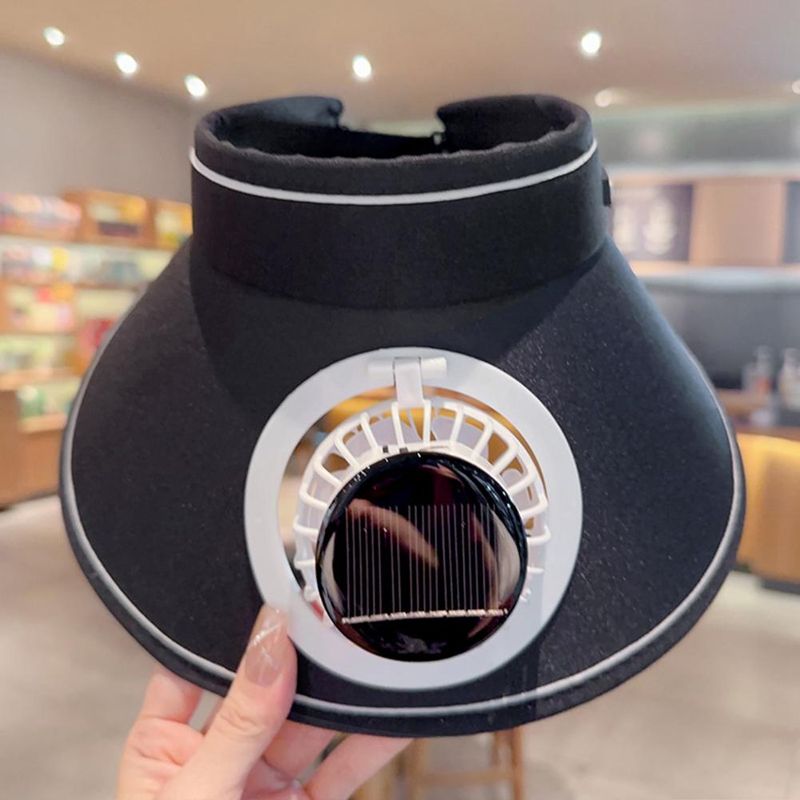 Cappello con ventilatore solare RYYD - Vento regolabile | Tesa larga | Ricarica USB_voghion.com