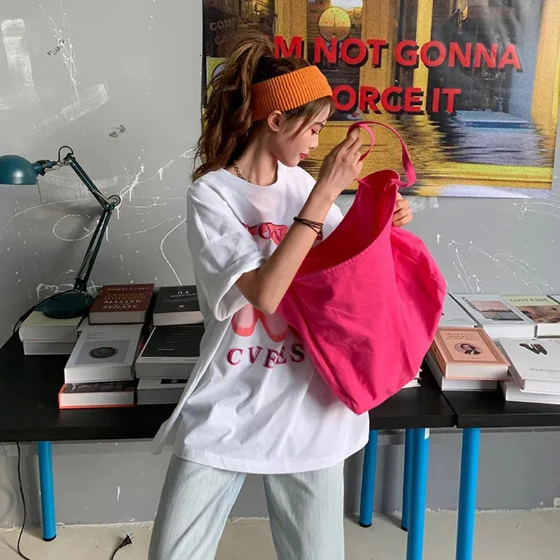 Borsa a mano da donna in tela, grande capacità, casual, borsa a tracolla, shopping, portafoglio da ragazza, borsa femminile 250314l_voghion.com