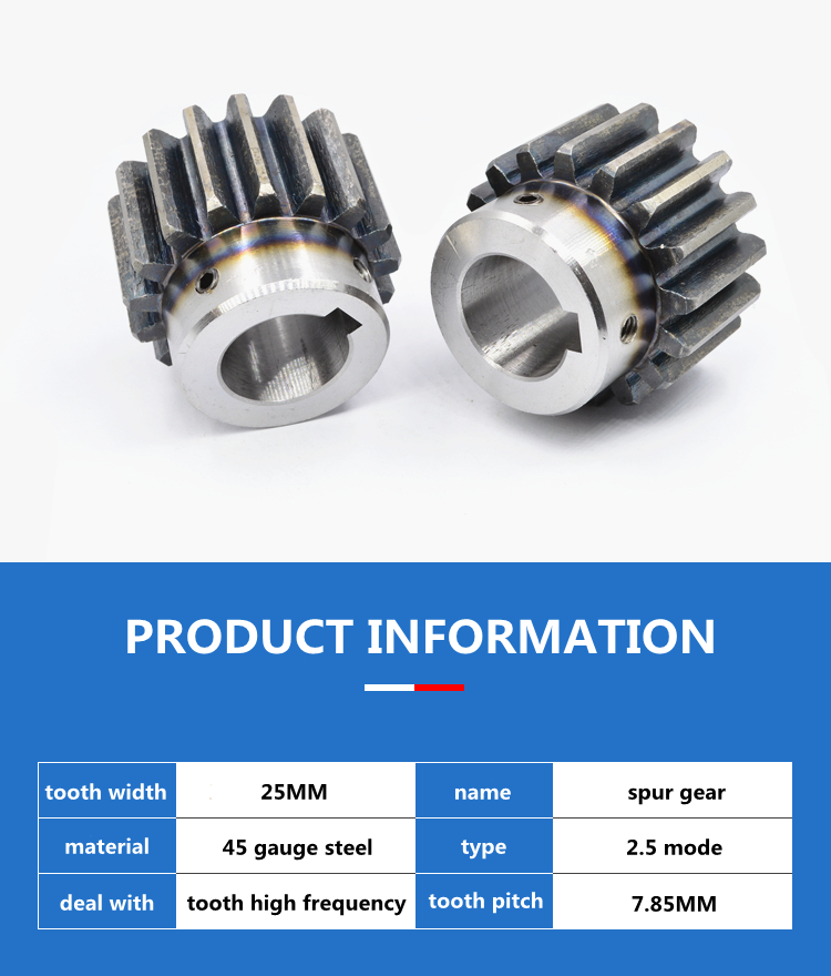 2.5 Modulo 20/22 Denti 2.5M 20T/22T Foro 14/15/16/18/20/22/24/25/ Con scanalatura per chiavetta Ingranaggio motore in acciaio di precisione 45#_voghion.com