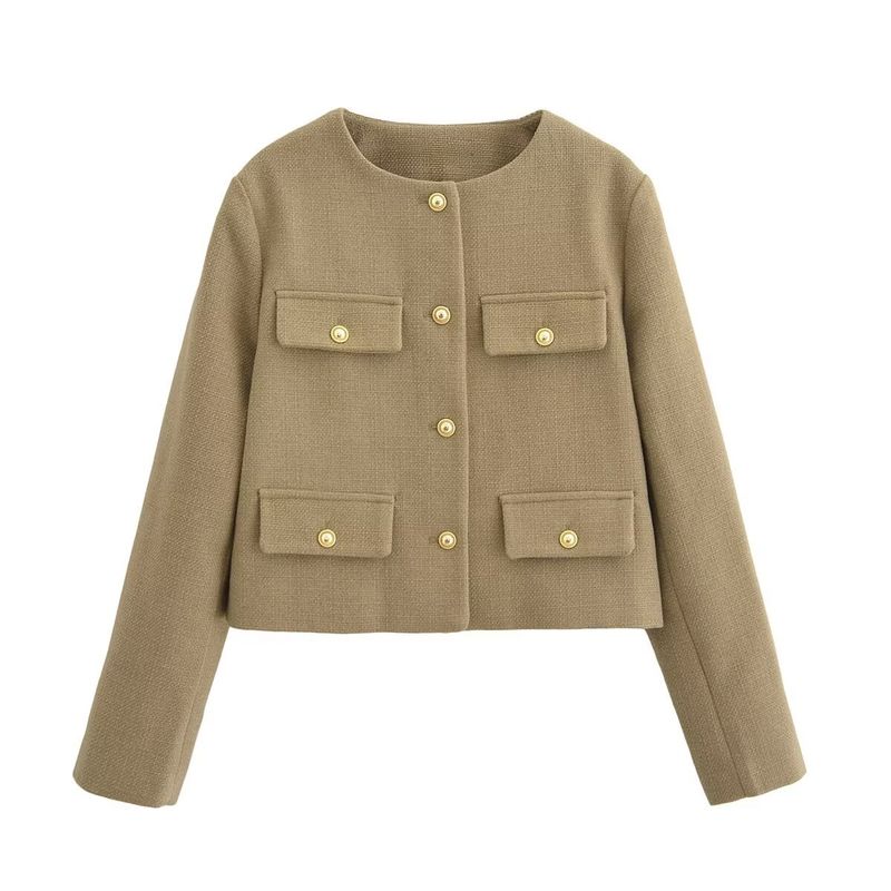 Women s clothing autumn and winter new fashionable temperament small fragrant style coarse spinning short jacket_voghion.com