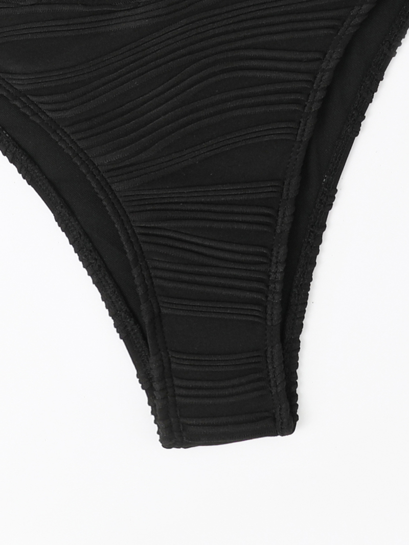 Damring med enkel axelremsdesign tight triangel bikini flerfärgad baddräkt_voghion.com