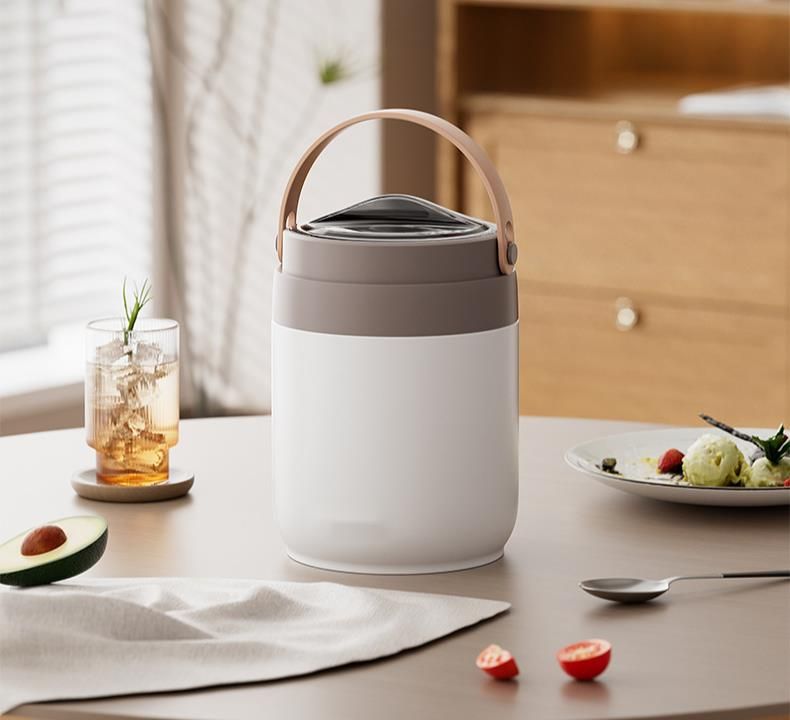 Secchio portatile in acciaio inossidabile 316 per impiegati, contenitore per il pranzo isolato sottovuoto a doppio strato, secchiello per zuppa, contenitore Bento_voghion.com