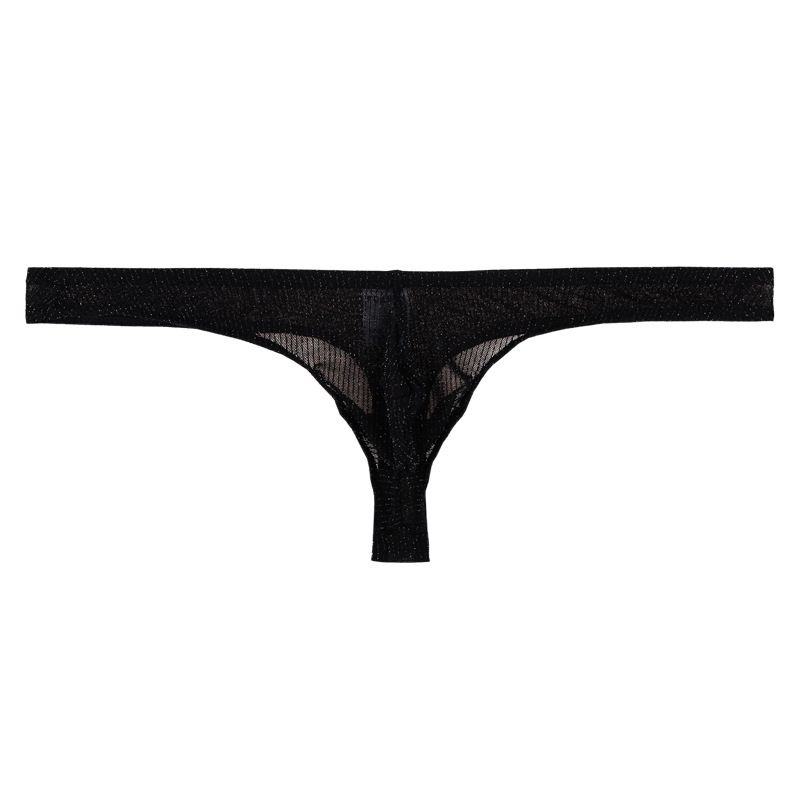 Men's Simple Underwear Mesh Thong Transparent Sexy Fun T-Pants Men 28DK_voghion.com