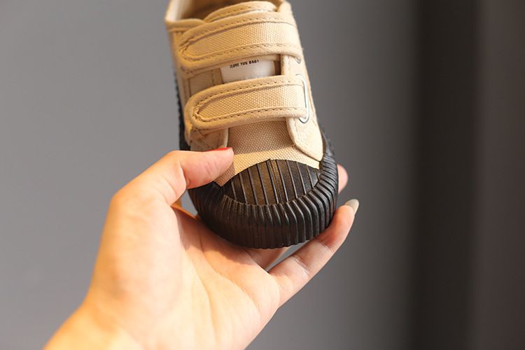 Kinder schuhe Candy farbe low top kinder leinwand schuhe Klett_voghion.com