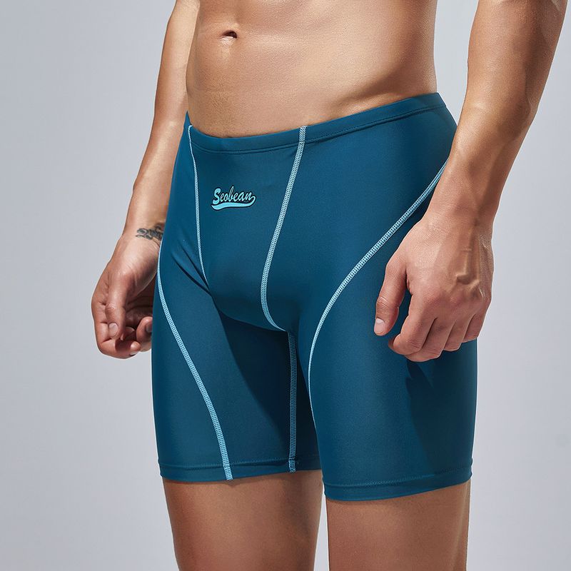 Neue Mode für Männer Low Taillierte Lange Boxer Badehose Heißer Frühling Hosen männer Badeanzug Badehose Großhandel_voghion.com