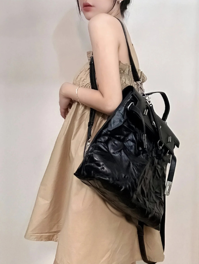 Neue Damentasche Grab Pattern Rucksack China-Chic Style Rucksack Damen Fortgeschrittene Schultasche PU Leder Damenmode_voghion.com