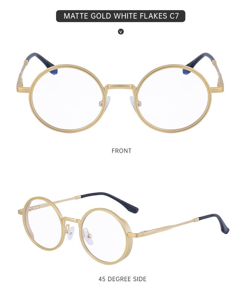 Neue Mode Runde Rahmen Sonnenbrillen Für Männer Retro High-End Sonnenbrillen Männer_voghion.com