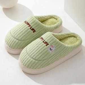 Pantofole invernali in cotone, con suola spessa, calde e comode per uso domestico, con aggiunta di velluto antiscivolo per coppia_voghion.com