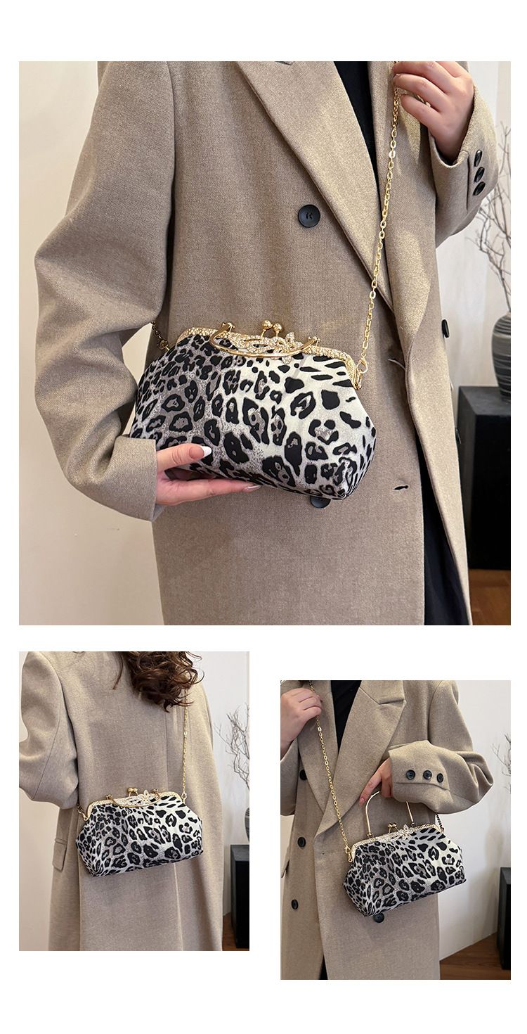 Borsa da sera di alta qualità con tracolla singola, elegante, in metallo con stampa leopardata e catena, per ragazze_voghion.com