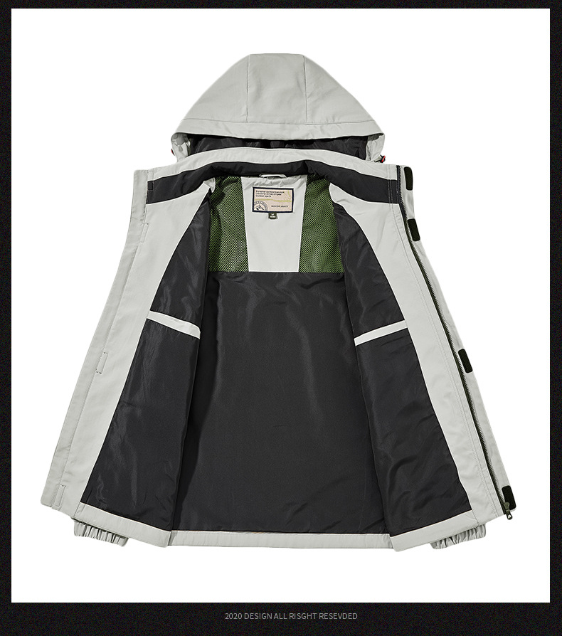 Meeste jope kapuutsiga vabaaja hardshell jakk_voghion.com